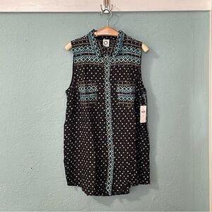 NWT Anthropologie Akemi + Kin Ira Collard Sleeveless Blouse Top